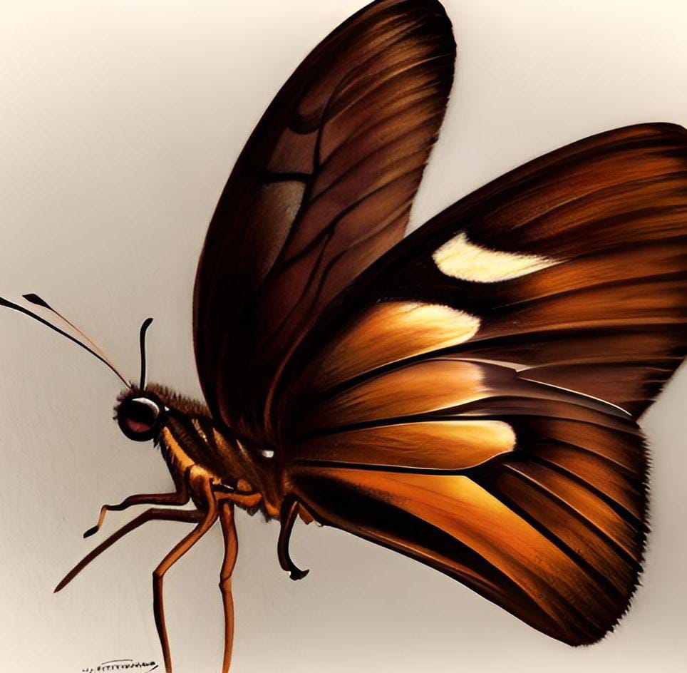 Meaning of the brown butterfly

