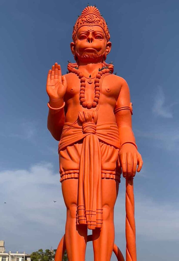 Hanuman, el dios mono de la India.