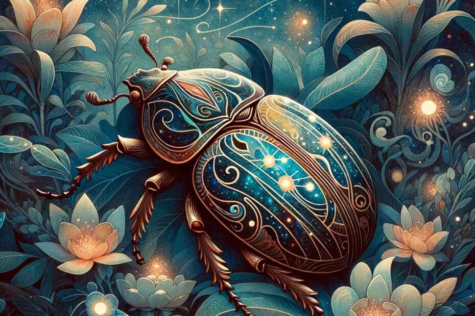 Significado espiritual y simbología del escarabajo.